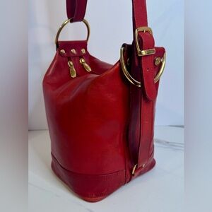 Valentina Convertible Shoulderbag Backpack Handbag Red Leather